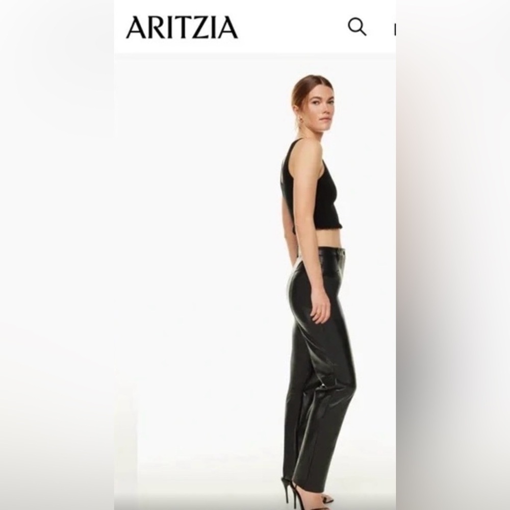 Wilfred Black Faux Leather Pants - 8